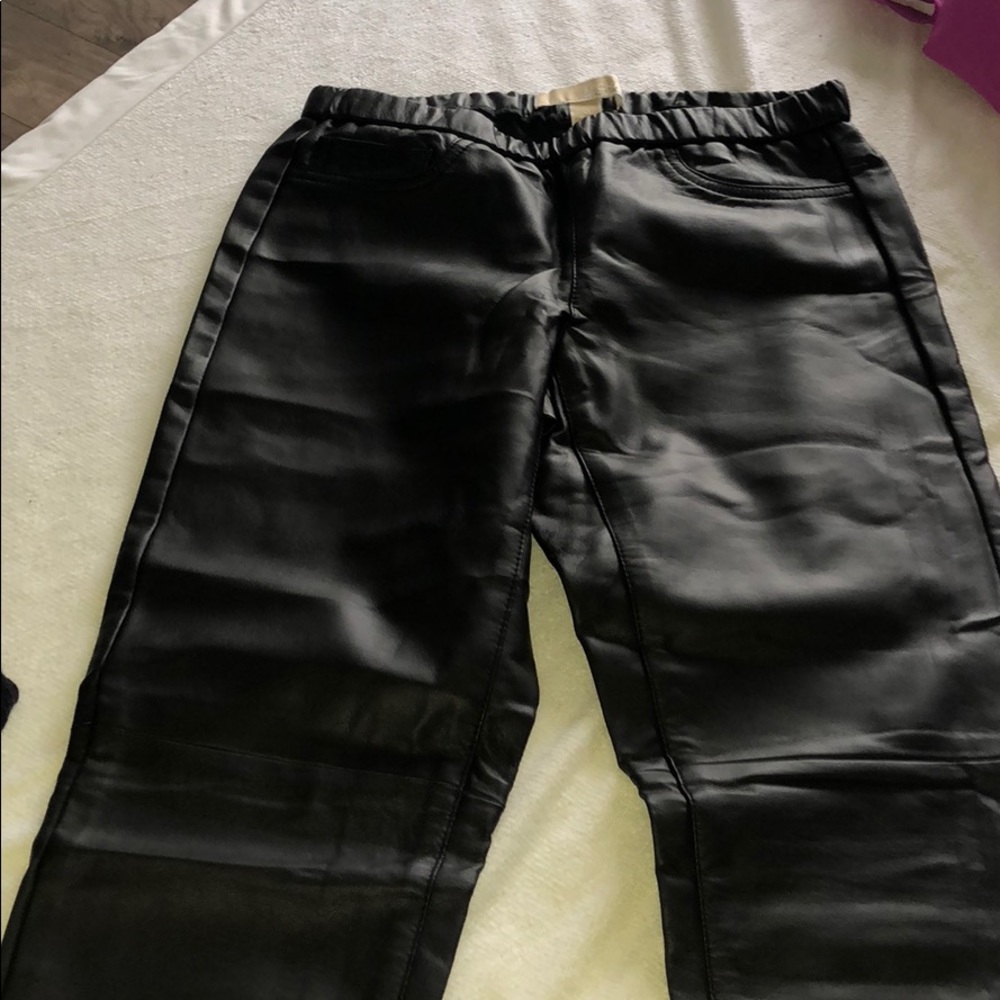 Black leather pants